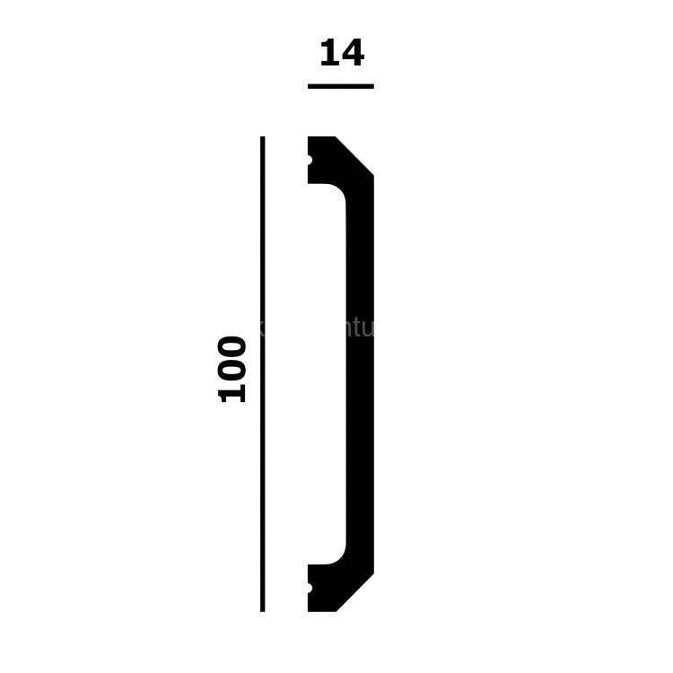 Заказать Молдинг Перфект Плюс P214-2800 белый ударопрочный полимер 100х14х2800 мм Заказать Молдинг Перфект Плюс P214-2800 белый ударопрочный полимер 100х14х2800 мм
