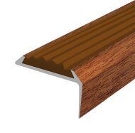 Порог угловой с коричневой резиновой вставкой Д01 КД Дуб темный 2,7 м Порог угловой с коричневой резиновой вставкой Д01 КД Дуб темный 2,7 м