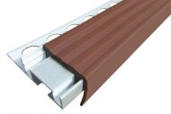 Профиль алюминиевый противоскользящий ALPB 32х20 Коричневый 2,7м Профиль алюминиевый противоскользящий ALPB 32х20 Коричневый 2,7м