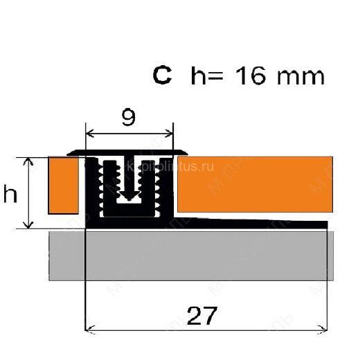 Заказать Монтажная планка для Т-профиля 16 мм MP 70 CG гибкая 2,7 м Заказать Монтажная планка для Т-профиля 16 мм MP 70 CG гибкая 2,7 м