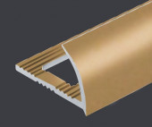 C-образный алюминиевый профиль для плитки 8 мм PV16-27 карамель Ral 1011 2,7 м