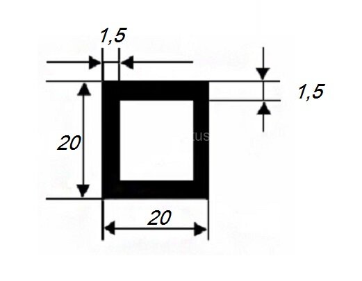 Заказать Бокс квадратный 20х20х1,5 мм из алюминия 3 м Заказать Бокс квадратный 20х20х1,5 мм из алюминия 3 м