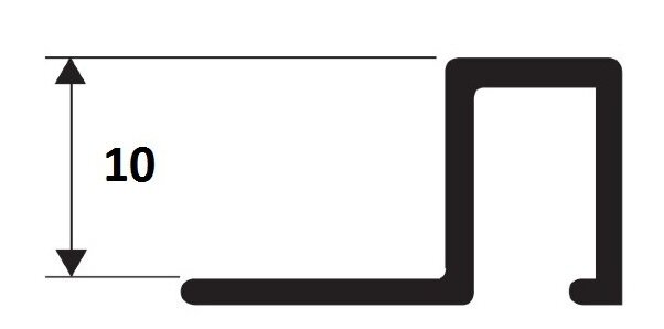 Заказать Профиль П-образный закладной 10х10 мм ЛПО-П10х10 латунный хром полированный 2,7 м 