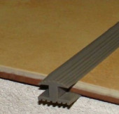 Противоскользящий Н-образный профиль из резины под плитку 20х10 мм ШОВ серый 30 м
