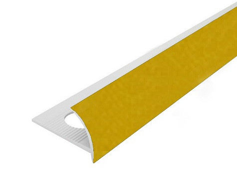 Заказать Внешний профиль ПВХ для плитки 12 мм Cezar 215 Желтый мрамор 2,5 м 