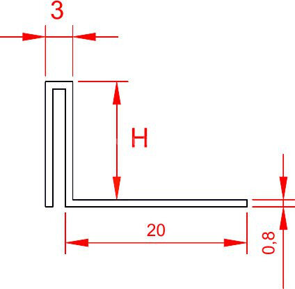 Заказать П-профиль из нержавеющей стали закладной 3х10 мм SBP018-10H SGB серебро глянец браш 2,7м 