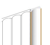 Финишный молдинг 12х34 мм HiWood LF139B W49G белый-бежевый 2,7 м