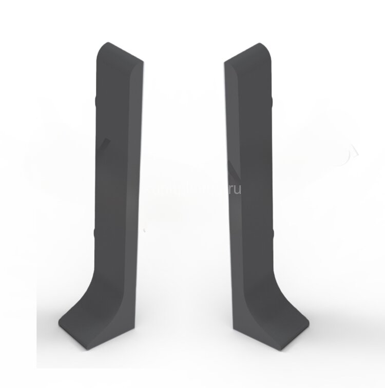 Заказать Комплект заглушек (левая+правая) для напольного плинтуса 80 мм Мега-Трейд ЛП-80з 0034 черный муар RAL 9005 