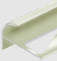 Алюминиевый профиль F-образный для ступеней 12 мм PV57-17 титан блестящий 2,7 м Алюминиевый профиль F-образный для ступеней 12 мм PV57-17 титан блестящий 2,7 м