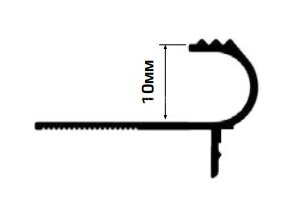 Заказать Алюминиевый F-профиль для ступеней 10 мм с рифлением PV50-14 розовый матовый 2,7 м Заказать Алюминиевый F-профиль для ступеней 10 мм с рифлением PV50-14 розовый матовый 2,7 м