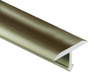 Профиль Т-образный алюминиевый 10 мм закругленный Gunsen PV33-17 титан блестящий 2,7 м