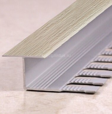 Заказать Алюминиевый профиль Т-образный 16 мм Т-16 Л Дуб жемчужный 2,7 м 