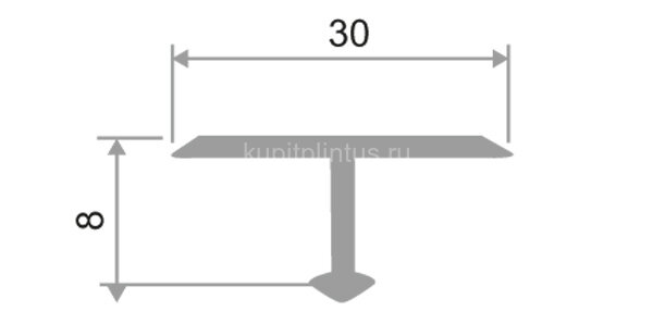 Заказать Профиль Т-образный алюминиевый ПТ-30 цвет 200 Сосна белая 2,7 м 