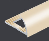 C-образный алюминиевый профиль для плитки 8 мм PV16-26 светло-бежевый Ral 1015 2,7 м