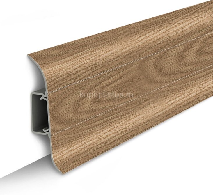 Заказать Напольный плинтус ПВХ с кабель-каналом 70 мм Идеал Классик К-П70 321 падук 2,2 м 