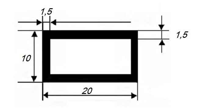 Заказать Бокс прямоугольный 10х20х1,5 мм из алюминия 3 м Заказать Бокс прямоугольный 10х20х1,5 мм из алюминия 3 м