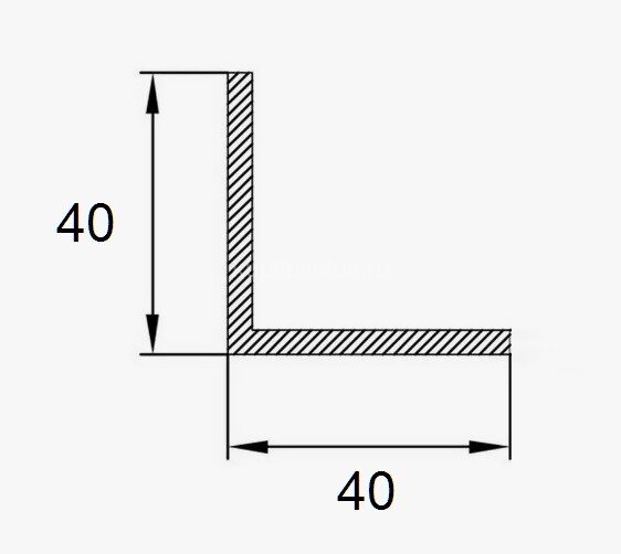 Заказать Алюминиевый уголок 40х40 мм ПБ40х40 золото люкс 2,7 м 