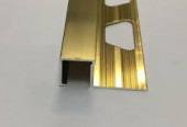 Закладной П-профиль из нержавеющей стали 10х10 мм SBP110-10H ZG золото глянец 2,7м
