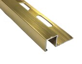 Закладной П-профиль из нержавеющей стали 10х10 мм SBP110-10H ZG золото глянец 2,7м Закладной П-профиль из нержавеющей стали 10х10 мм SBP110-10H ZG золото глянец 2,7м