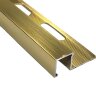 Закладной П-профиль из нержавеющей стали 10х10 мм SBP110-10H ZG золото глянец 2,7м