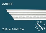 Потолочный плинтус с орнаментом гибкий Перфект AA090F 97х129х86 мм 2,3 м