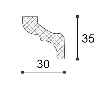 Заказать Потолочный плинтус (карниз) NMC LX-35 2 м 