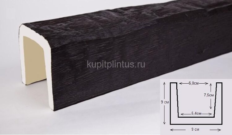 Заказать Балка из полиуретана 9х9 см Уникс Классика Б9 Венге 2 м Заказать Балка из полиуретана 9х9 см Уникс Классика Б9 Венге 2 м