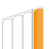 Финишный молдинг 12х34 мм HiWood LF139B Y5 оранжевый 2,7 м