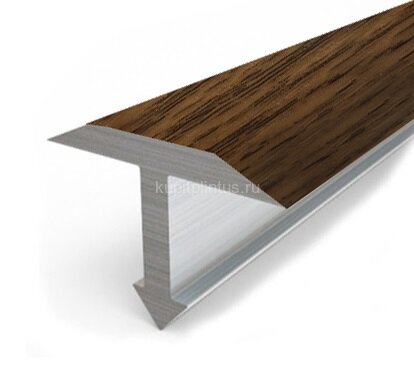 Заказать Профиль Т-образный из ламинированного алюминия Т-14 Л Темный дуб 2,7 м Заказать Профиль Т-образный из ламинированного алюминия Т-14 Л Темный дуб 2,7 м