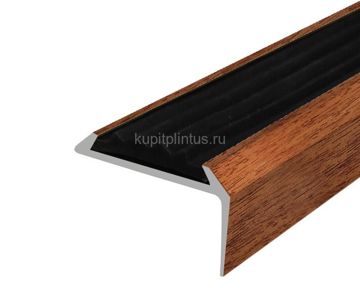 Заказать Порог угловой с черной резиновой вставкой Д01 КД Дуб темный 2,7 м Заказать Порог угловой с черной резиновой вставкой Д01 КД Дуб темный 2,7 м
