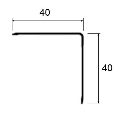 Заказать Алюминиевый уголок 40х40 мм PV66-18 черный матовый 2,7 м Заказать Алюминиевый уголок 40х40 мм PV66-18 черный матовый 2,7 м