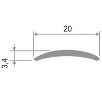 Заказать Порог одноуровневый из алюминия ПО-20 серебро матовое 2,7 м Заказать Порог одноуровневый из алюминия ПО-20 серебро матовое 2,7 м