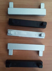 Фурнитура для плинтуса под LED подсветку 60 мм ПТ-61 М окончание (кмп) серебро