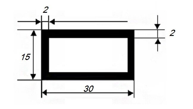 Заказать Бокс прямоугольный 15х30х2 мм из алюминия 3 м Заказать Бокс прямоугольный 15х30х2 мм из алюминия 3 м