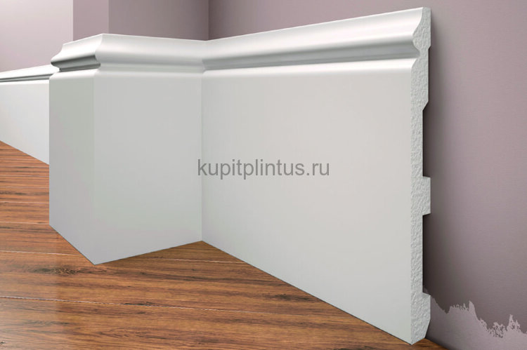 Заказать Плинтус напольный под покраску Cezar Elegance LPC-33 101-белый 2,44м 