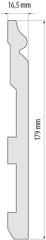 Заказать Плинтус напольный под покраску Cezar Elegance LPC-33 101-белый 2,44м 