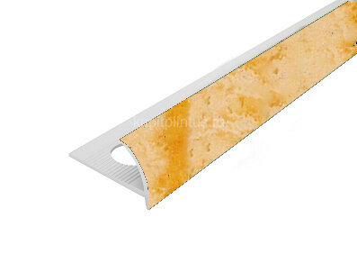 Заказать Профиль внешний ПВХ для плитки Cezar 7 мм 205 Бежевый мрамор 2,5 м 