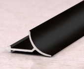Алюминиевая раскладка для плитки внутренняя ПО-В9 Черный матовый 2,7 м