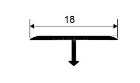 Заказать Профиль Т-образный из полированной латуни 18 мм PVL36 MST 18 2,7 м 