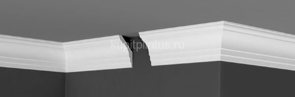 Заказать Потолочный плинтус 80х50 мм Де-Багет XPS П 10 50/80 белый 2 м 