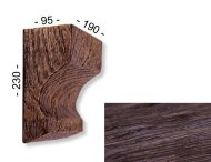 Консоль для декоративной балки 230х95х190 мм Уникс Славянский стиль КСС3 Темный дуб