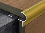 Алюминиевый F-профиль для ступеней 10 мм с рифлением PV50-12 песок матовый 2,7 м Алюминиевый F-профиль для ступеней 10 мм с рифлением PV50-12 песок матовый 2,7 м