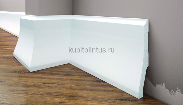 Заказать Плинтус напольный под покраску Cezar Elegance LPC-34 101-белый 2,44м 