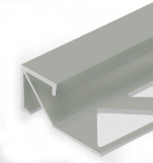 Профиль для плитки внешний Квадрат 14х14 мм PV72-02 Серебро матовое 2,7 м