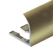 Профиль для плитки внешний гибкий С-образный алюминий 8 мм PV25-09 шампань блестящая 2,7 м