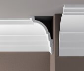 Потолочный плинтус 130х80 мм Де-Багет XPS POLYMER ПП 10 белый 2 м