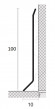Заказать Плинтус для пола из нержавеющей стали SY044-100H SGB Серебро глянец браш 2,5 м 