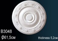 Потолочная розетка Перфект B3048 610 мм