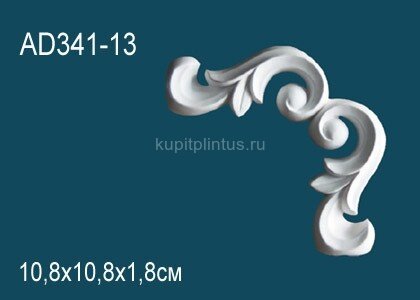Заказать Угловой элемент с орнаментом Перфект AD341-13 108х108 мм Заказать Угловой элемент с орнаментом Перфект AD341-13 108х108 мм