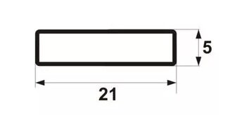 Заказать Профиль поперечины для москитной сетки 21х5 мм 9016 (белый) 3 м 